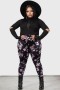  Dames Velvet | Killstar Hematite Leggings [ZWART/ROZE]
