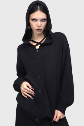Heren breigoed | Killstar Darkmoor Academy Hooded Cardigan