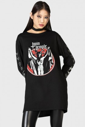  Dames lange mouwen | Killstar Baphomette top met lange mouwen
