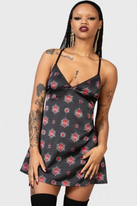  Dames Loungewear | Killstar Ruby Tears Slip Dress