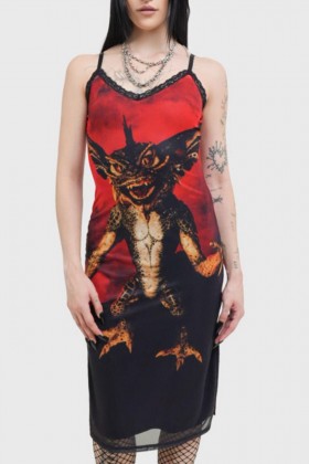  Dames Midi | Killstar Gremlin Mohawk Mesh Midi-jurk