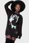  Vêtements d'intérieur pour femmes | Sweat-shirt Killstar Cat Spat