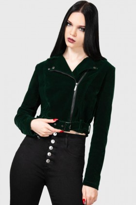  Vestes et manteaux pour femmes | Veste de motarde Killstar Emerald Goddess