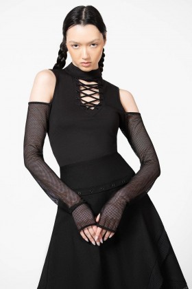  Haut à manches longues pour femme | Killstar Dark à manches courtes