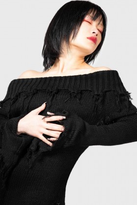  Pulls pour femmes | Pull asymétrique Killstar Aelfwine