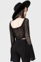  Damen-Crop-Top | Killstar Cruel Fate Stricktop