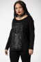  Damen Langarmshirt | Killstar Dark Forces Bootneck-Top