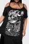  Damen-T-Shirts & Westen | Killstar Cat Attack Distress Top