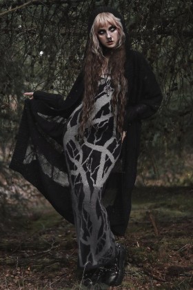  Damen-Maxikleid | Killstar Forest Strickkleid