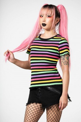  Damen-T-Shirts & Westen | Killstar Blair Regenbogen-Top