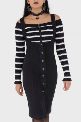 Γυναικείες Φούστες Midi | Φούστα Killstar Serenella κάτω από το στήθος